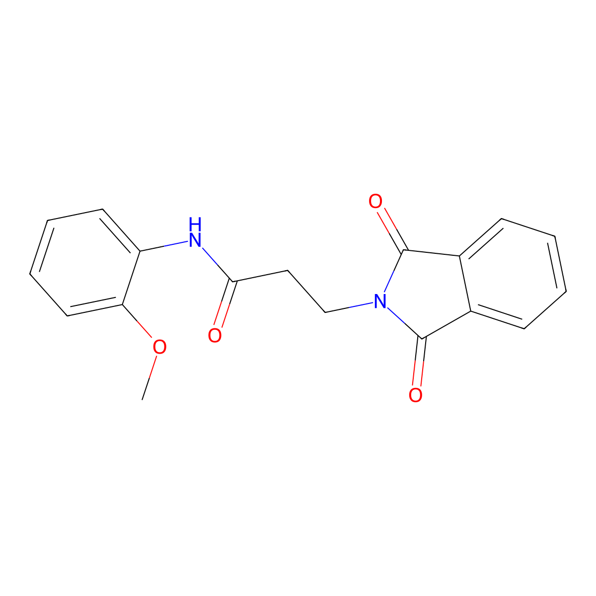 3-(1,3-dioxo-1,3-dihydro-2H-isoindol-2-yl)-N-(2-methoxyphenyl)propanamide molecular structure, CAS 303122-32-9
