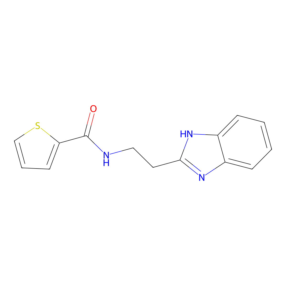 N-[2-(1H-benzimidazol-2-yl)ethyl]thiophene-2-carboxamide molecular structure, CAS 303122-39-6