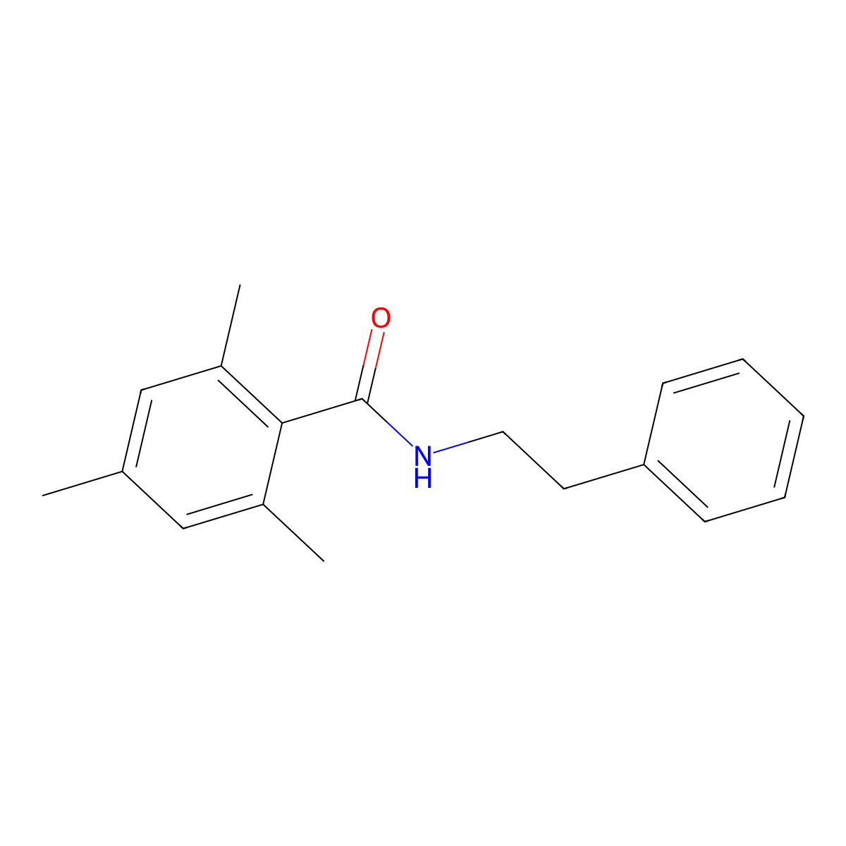 2,4,6-trimethyl-N-phenethylbenzamide molecular structure, CAS 303122-42-1