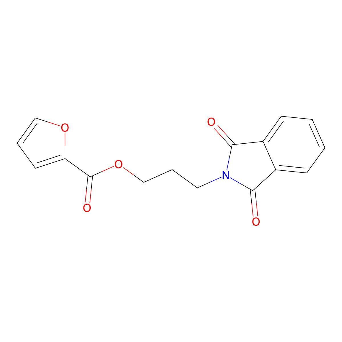 3-(1,3-Dioxoisoindolin-2-yl)propyl furan-2-carboxylate molecular structure, CAS 303122-45-4