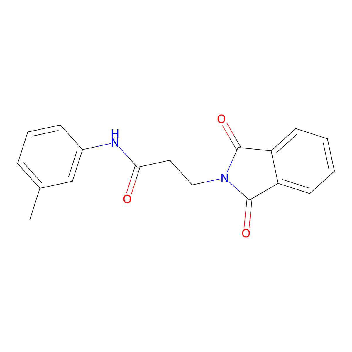 3-(1,3-dioxo-2,3-dihydro-1H-isoindol-2-yl)-N-(3-methylphenyl)propanamide molecular structure, CAS 303122-57-8