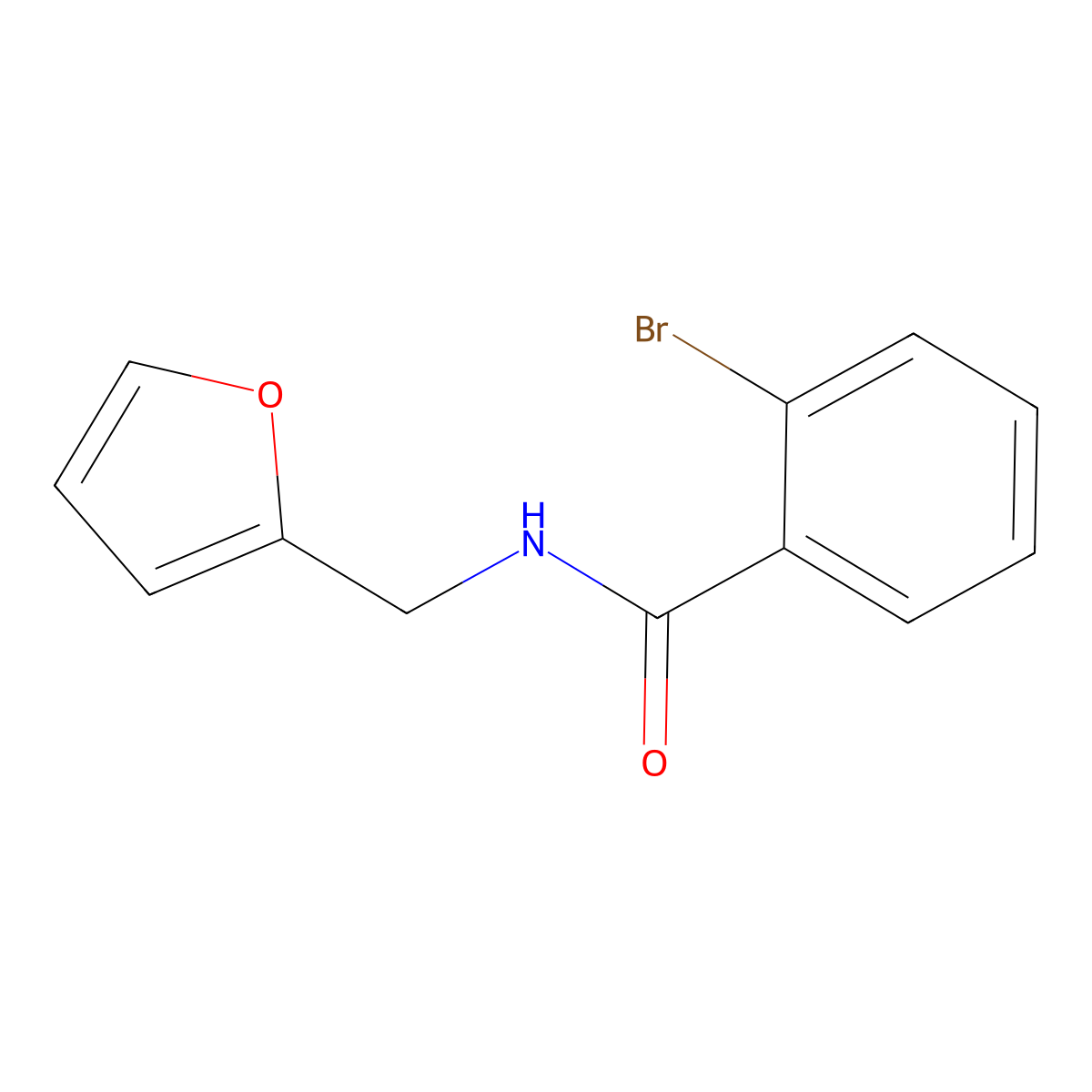2-bromo-N-(furan-2-ylmethyl)benzamide molecular structure, CAS 303122-61-4