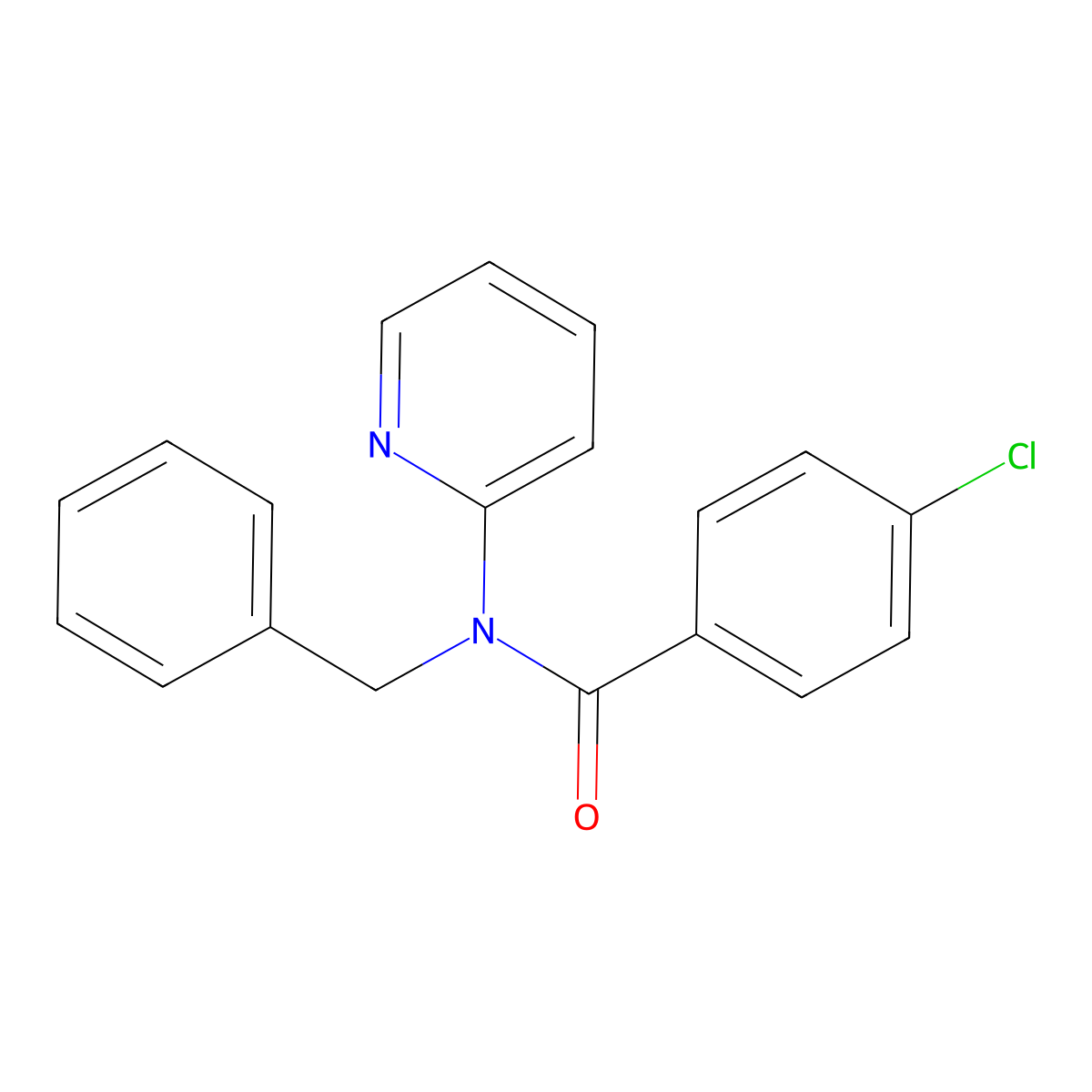 N-benzyl-4-chloro-N-pyridin-2-ylbenzamide molecular structure, CAS 303124-74-5