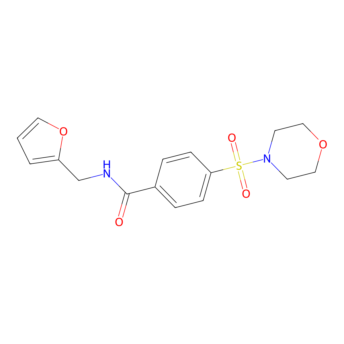 N-(furan-2-ylmethyl)-4-(morpholin-4-ylsulfonyl)benzamide molecular structure, CAS 303125-49-7