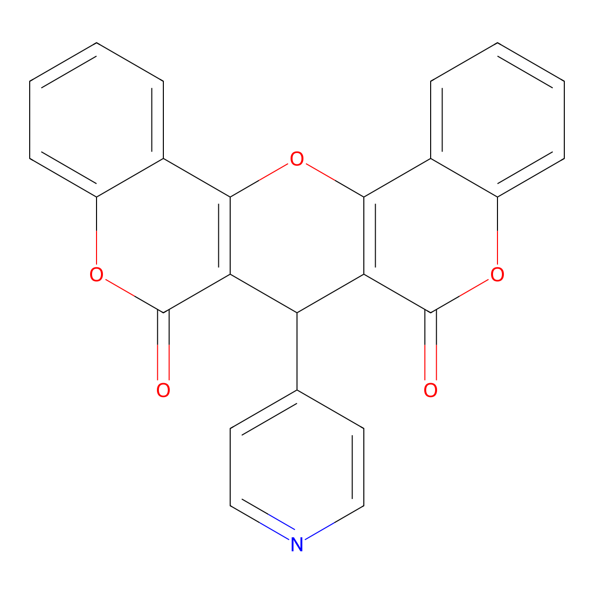 13-(Pyridin-4-yl)-2,10,16-trioxapentacyclo[12.8.0.0^{3,12}.0^{4,9}.0^{17,22}]docosa-1(14),3(12),4(9),5,7,17(22),18,20-octaene-11,15-dione molecular structure, CAS 303125-84-0