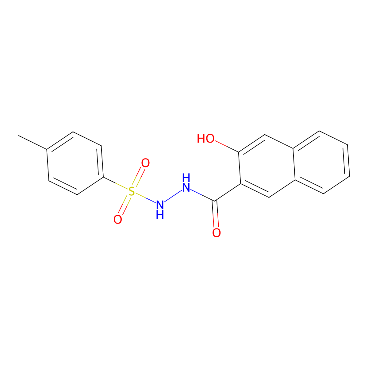 3-hydroxy-N'-(4-methylbenzenesulfonyl)naphthalene-2-carbohydrazide molecular structure, CAS 303126-34-3