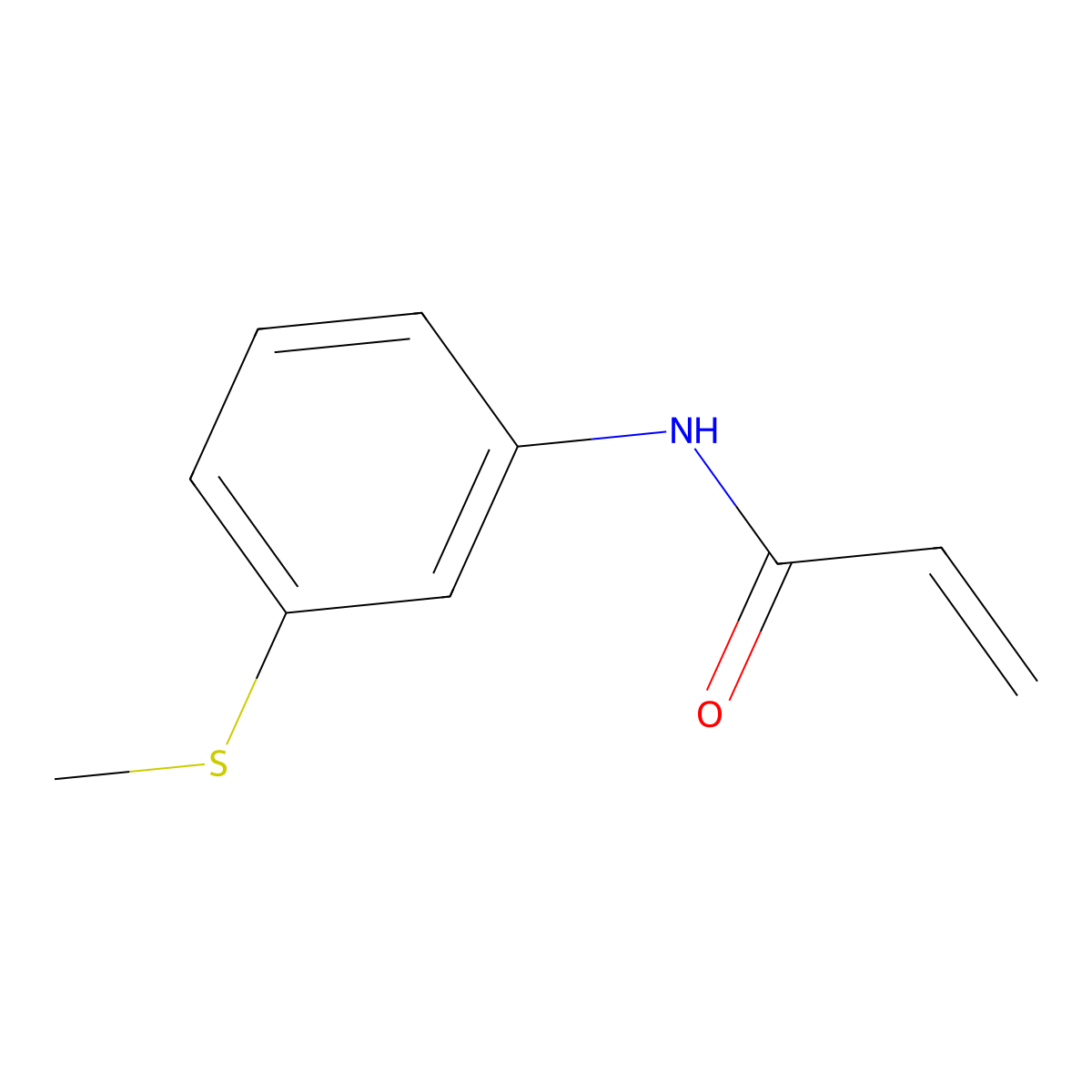 N-[3-(methylsulfanyl)phenyl]prop-2-enamide molecular structure, CAS 303129-61-5