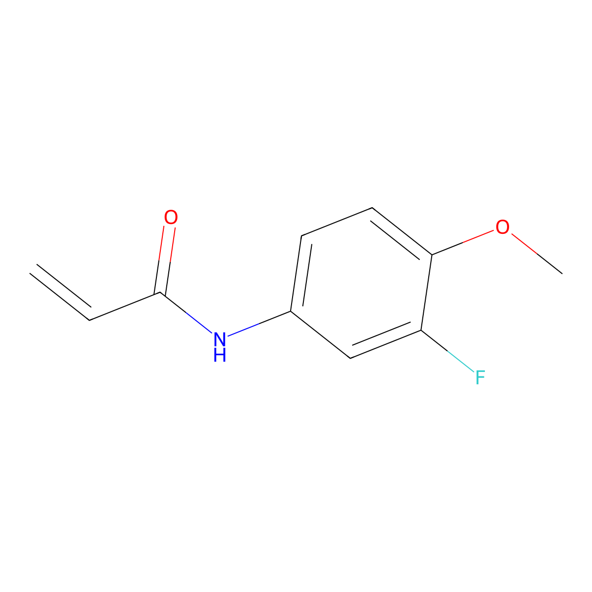 N-(3-fluoro-4-methoxyphenyl)prop-2-enamide molecular structure, CAS 303129-65-9