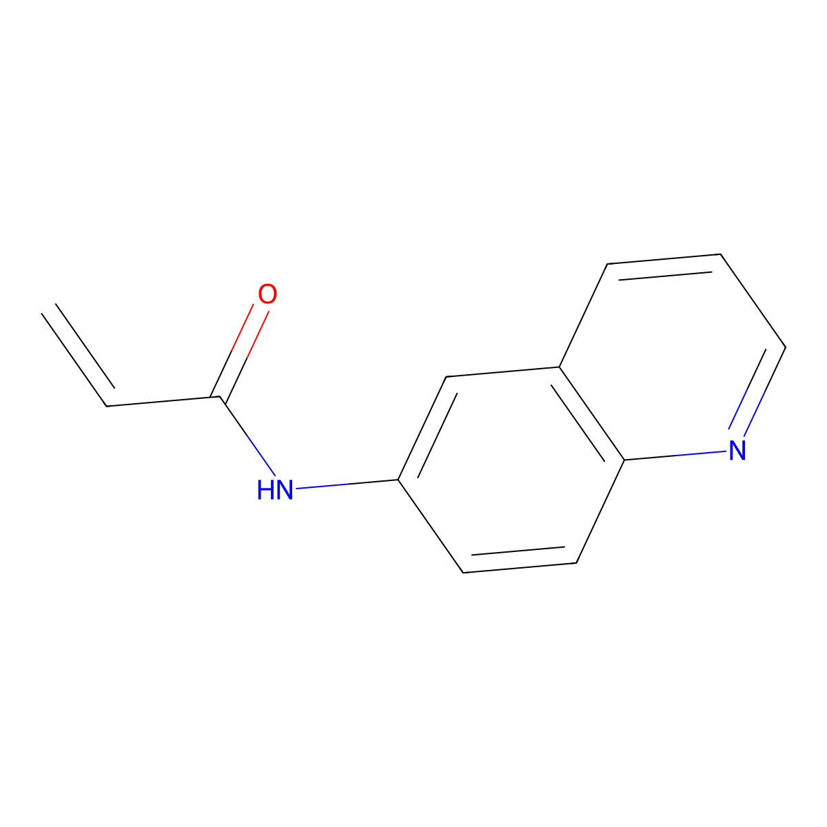 N-(Quinolin-6-yl)acrylamide molecular structure, CAS 303129-81-9