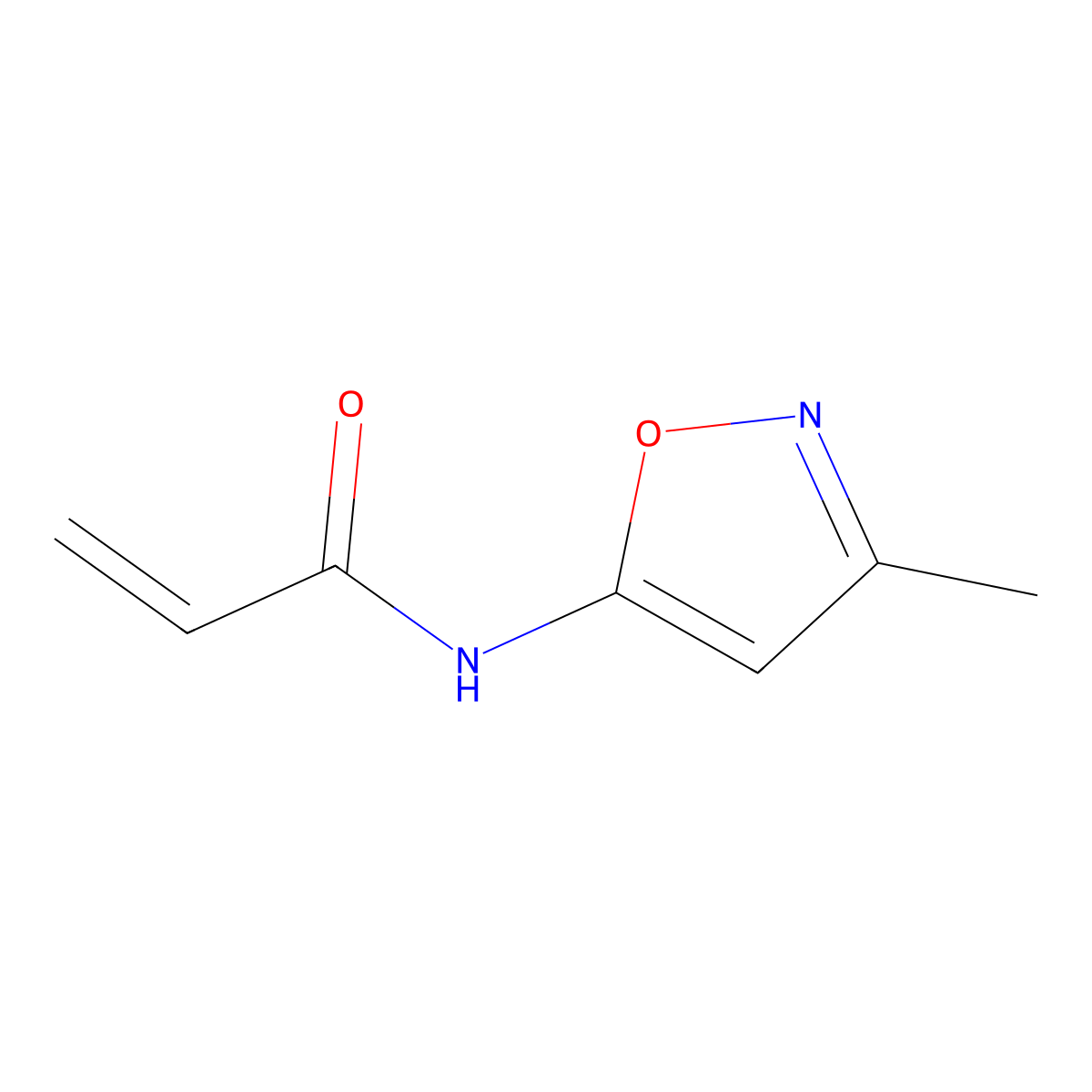 N-(3-Methylisoxazol-5-yl)acrylamide molecular structure, CAS 303129-82-0