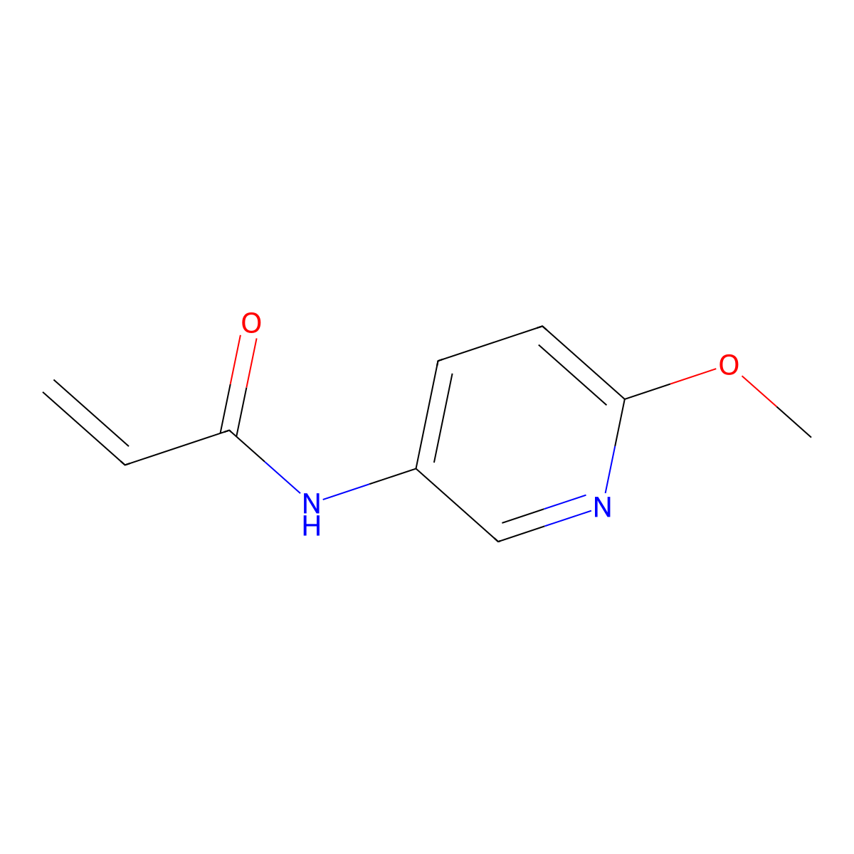 N-(6-methoxypyridin-3-yl)prop-2-enamide molecular structure, CAS 303129-84-2