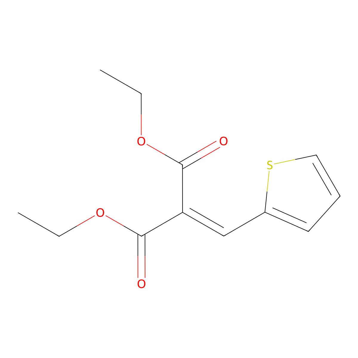 1,3-Diethyl 2-(2-thienylmethylene)propanedioate molecular structure, CAS 30313-06-5