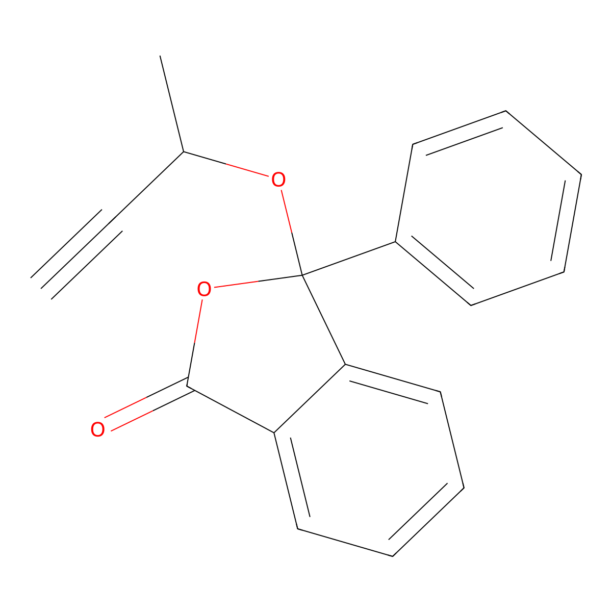 3-But-3-yn-2-yloxy-3-phenyl-2-benzofuran-1-one molecular structure, CAS 303130-98-5