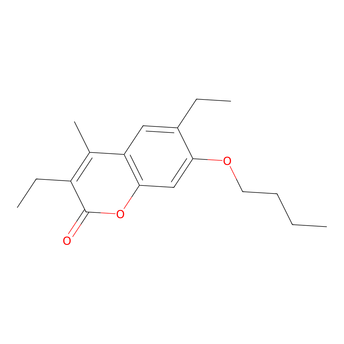 7-Butoxy-3,6-diethyl-4-methylchromen-2-one molecular structure, CAS 303131-05-7