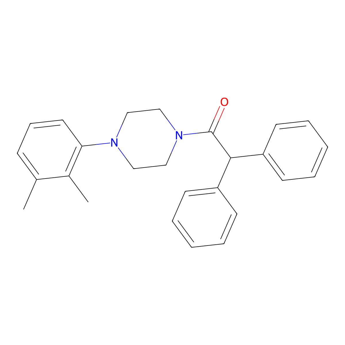 1-[4-(2,3-Dimethylphenyl)piperazin-1-yl]-2,2-diphenylethanone molecular structure, CAS 303132-76-5