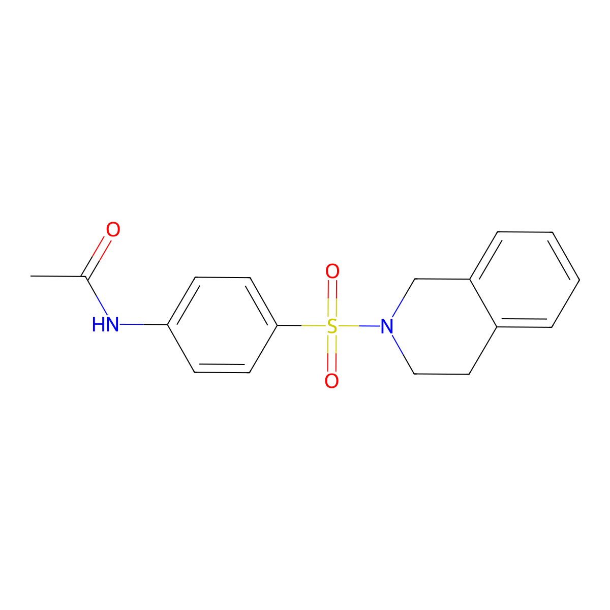 N-[4-(3,4-dihydroisoquinolin-2(1H)-ylsulfonyl)phenyl]acetamide molecular structure, CAS 303132-80-1