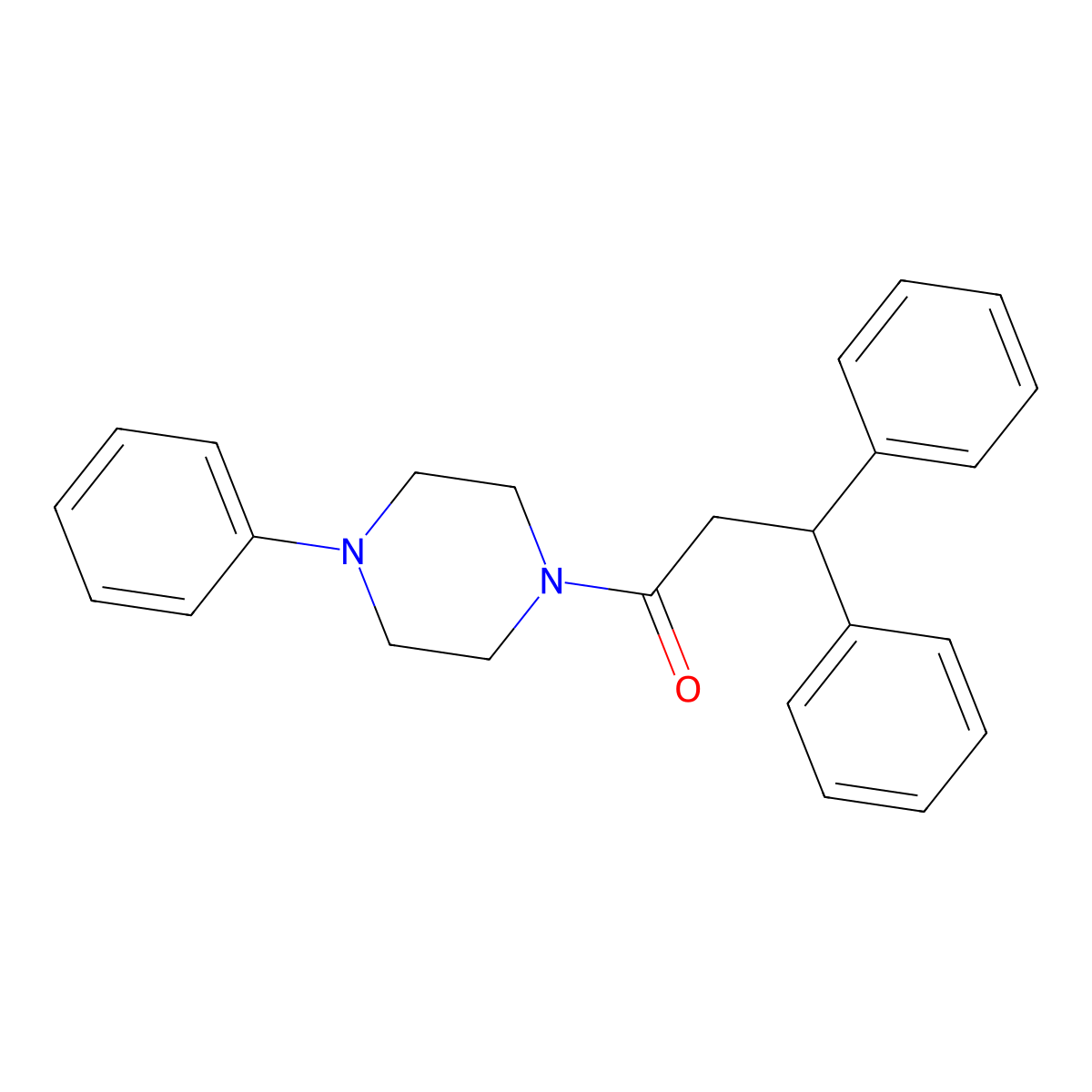 3,3-Diphenyl-1-(4-phenylpiperazin-1-yl)propan-1-one molecular structure, CAS 303132-86-7