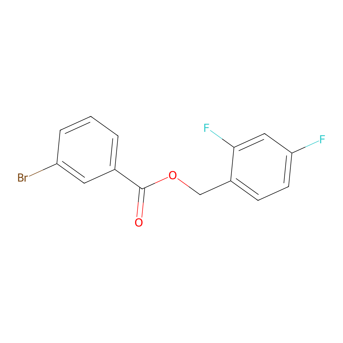 (2,4-Difluorophenyl)methyl 3-bromobenzoate molecular structure, CAS 303133-68-8
