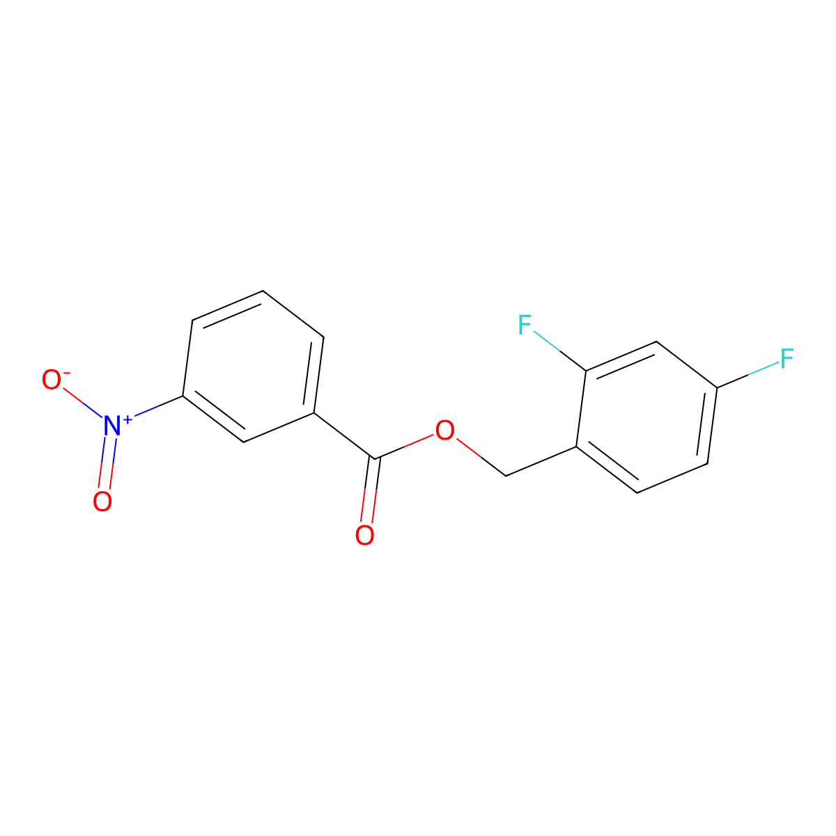 2,4-Difluorobenzyl 3-nitrobenzoate molecular structure, CAS 303133-70-2