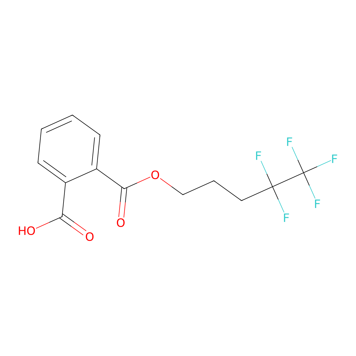 2-{[(4,4,5,5,5-Pentafluoropentyl)oxy]carbonyl}benzoic acid molecular structure, CAS 303133-78-0