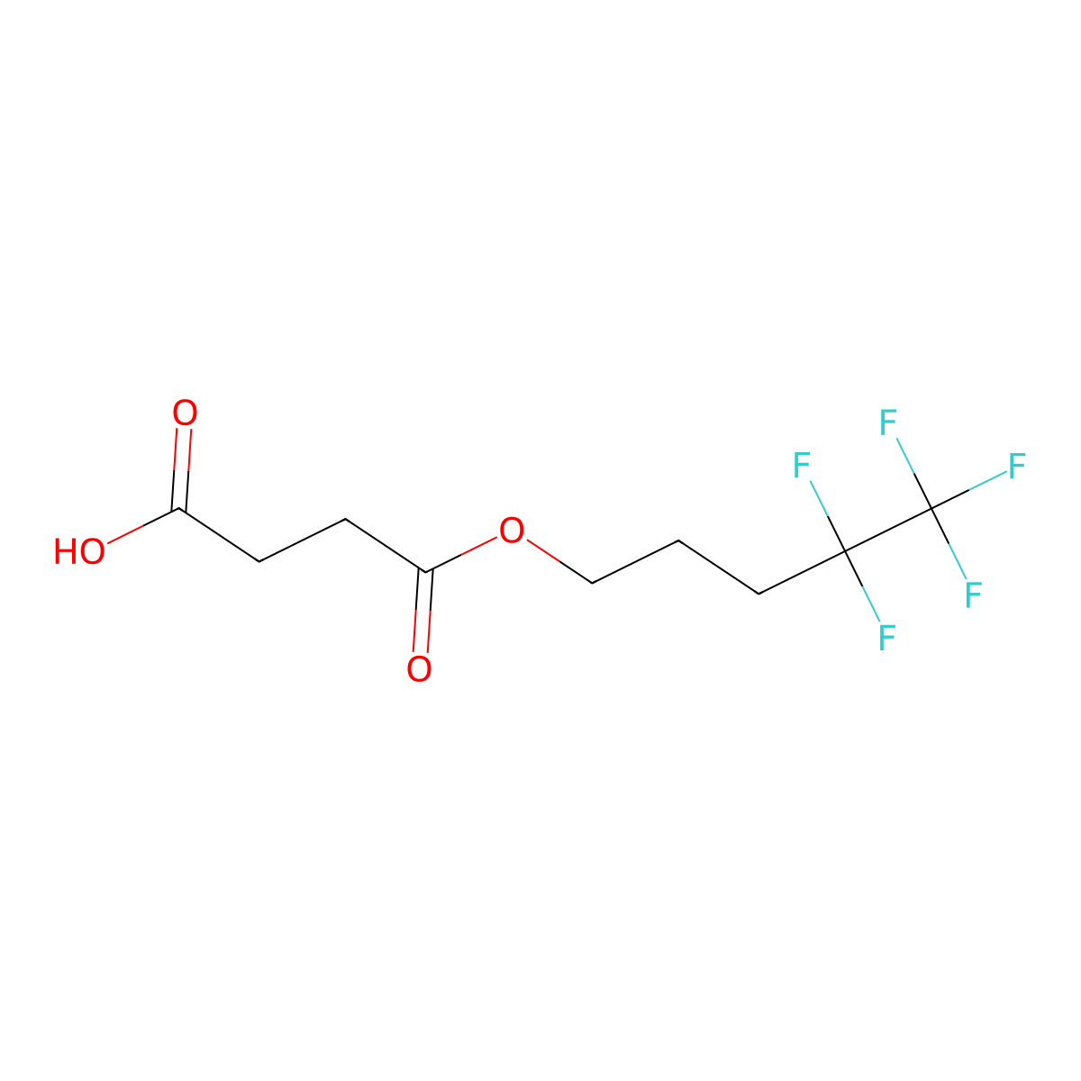 4-Oxo-4-[(4,4,5,5,5-pentafluoropentyl)oxy]butanoic acid molecular structure, CAS 303133-80-4