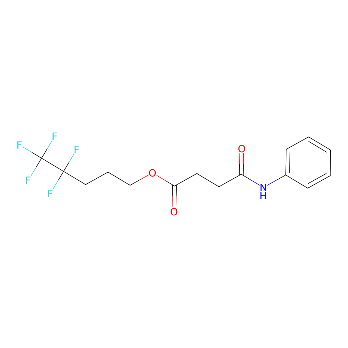 4,4,5,5,5-Pentafluoropentyl 4-oxo-4-(phenylamino)butanoate molecular structure, CAS 303133-84-8