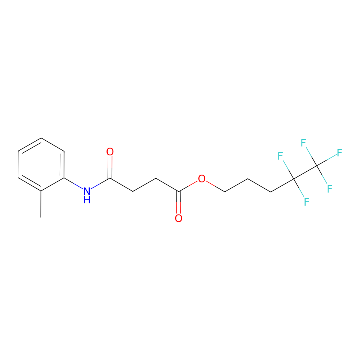 4,4,5,5,5-Pentafluoropentyl 4-[(2-methylphenyl)amino]-4-oxobutanoate molecular structure, CAS 303133-88-2