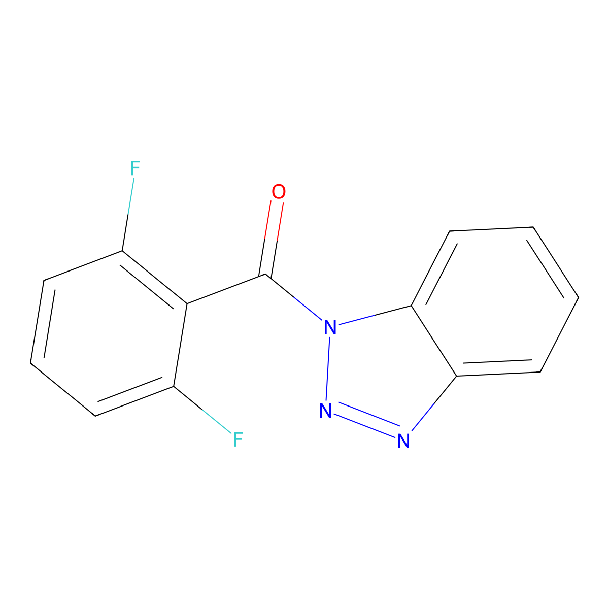 Benzotriazol-1-yl-(2,6-difluorophenyl)methanone molecular structure, CAS 303133-94-0