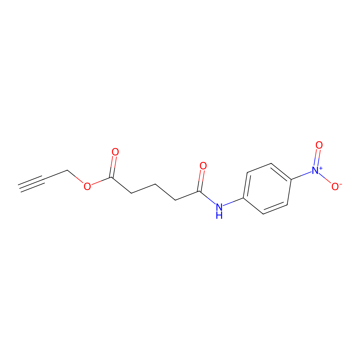 Prop-2-ynyl 5-(4-nitroanilino)-5-oxopentanoate molecular structure, CAS 303133-98-4