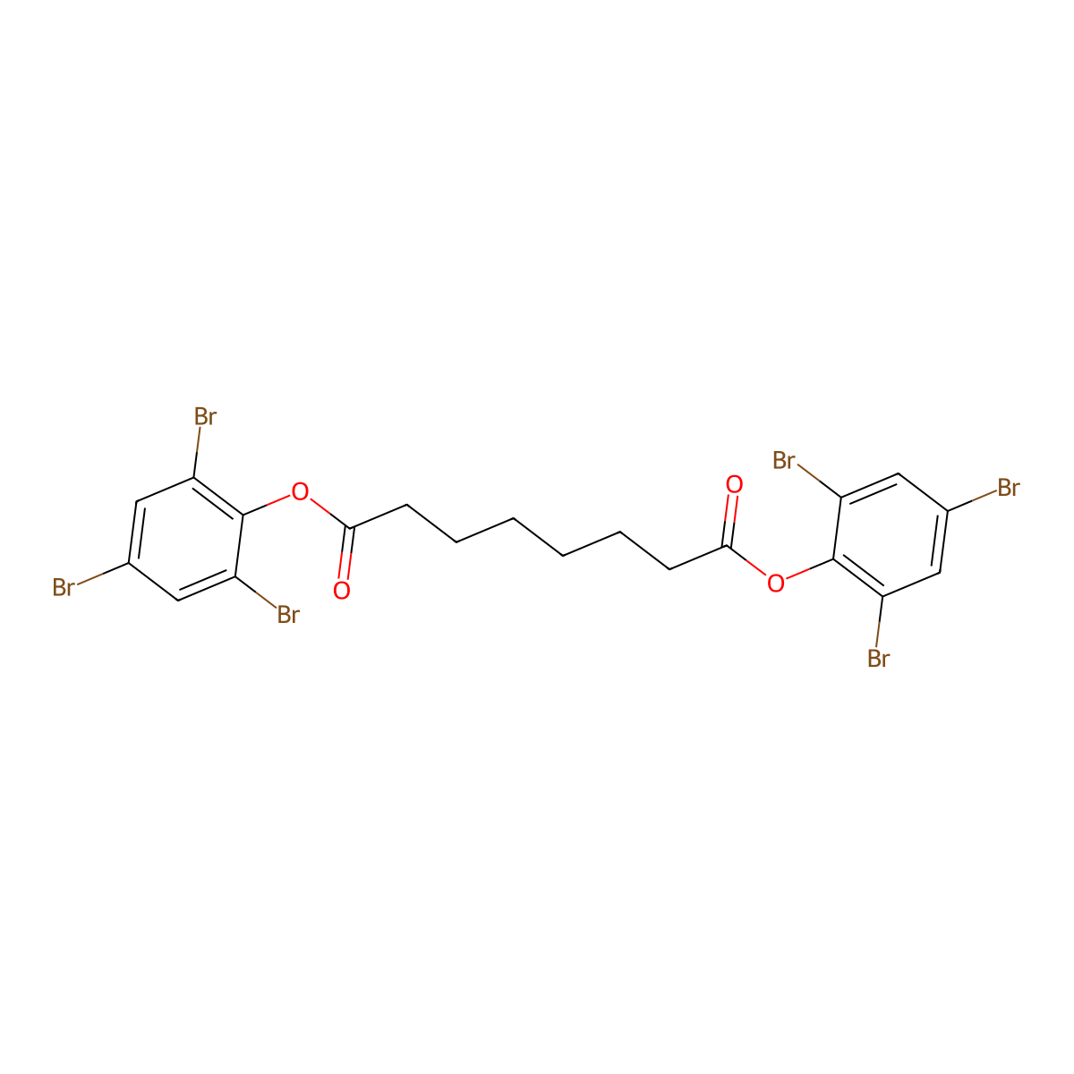 Bis(2,4,6-tribromophenyl) octanedioate molecular structure, CAS 303134-09-0