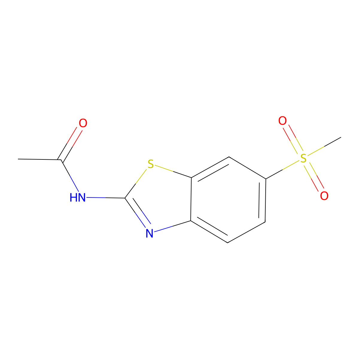 N-(6-methylsulfonyl-1,3-benzothiazol-2-yl)acetamide molecular structure, CAS 303134-16-9