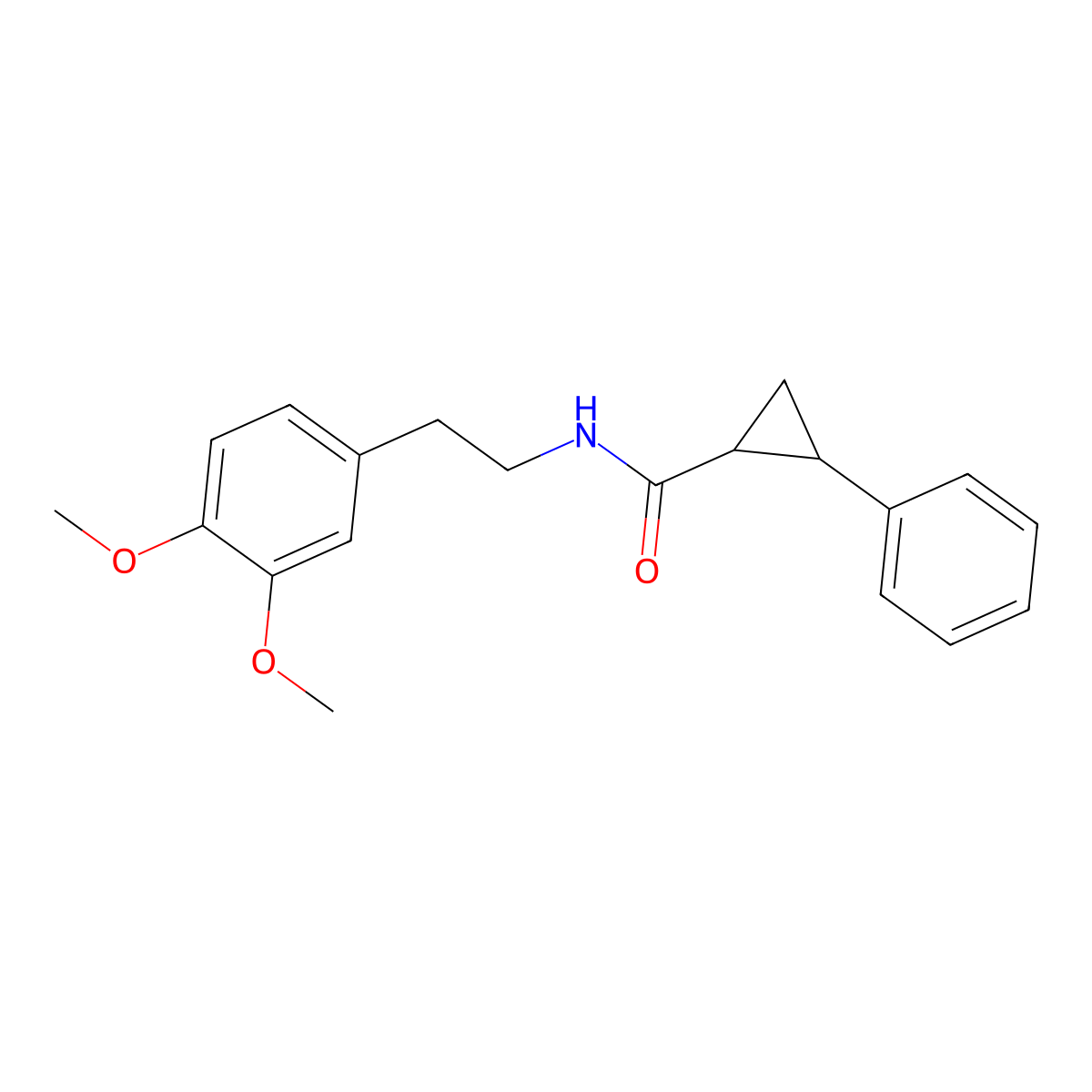 N-[2-(3,4-dimethoxyphenyl)ethyl]-2-phenylcyclopropane-1-carboxamide molecular structure, CAS 303134-27-2