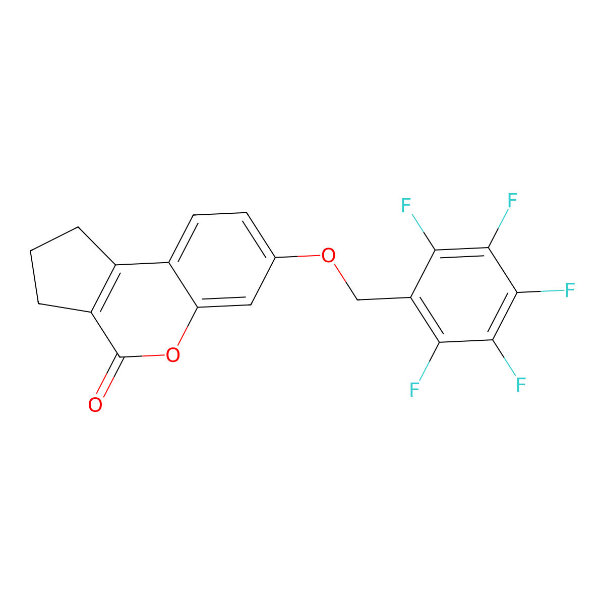 7-[(pentafluorobenzyl)oxy]-2,3-dihydrocyclopenta[c]chromen-4(1H)-one molecular structure, CAS 303134-58-9