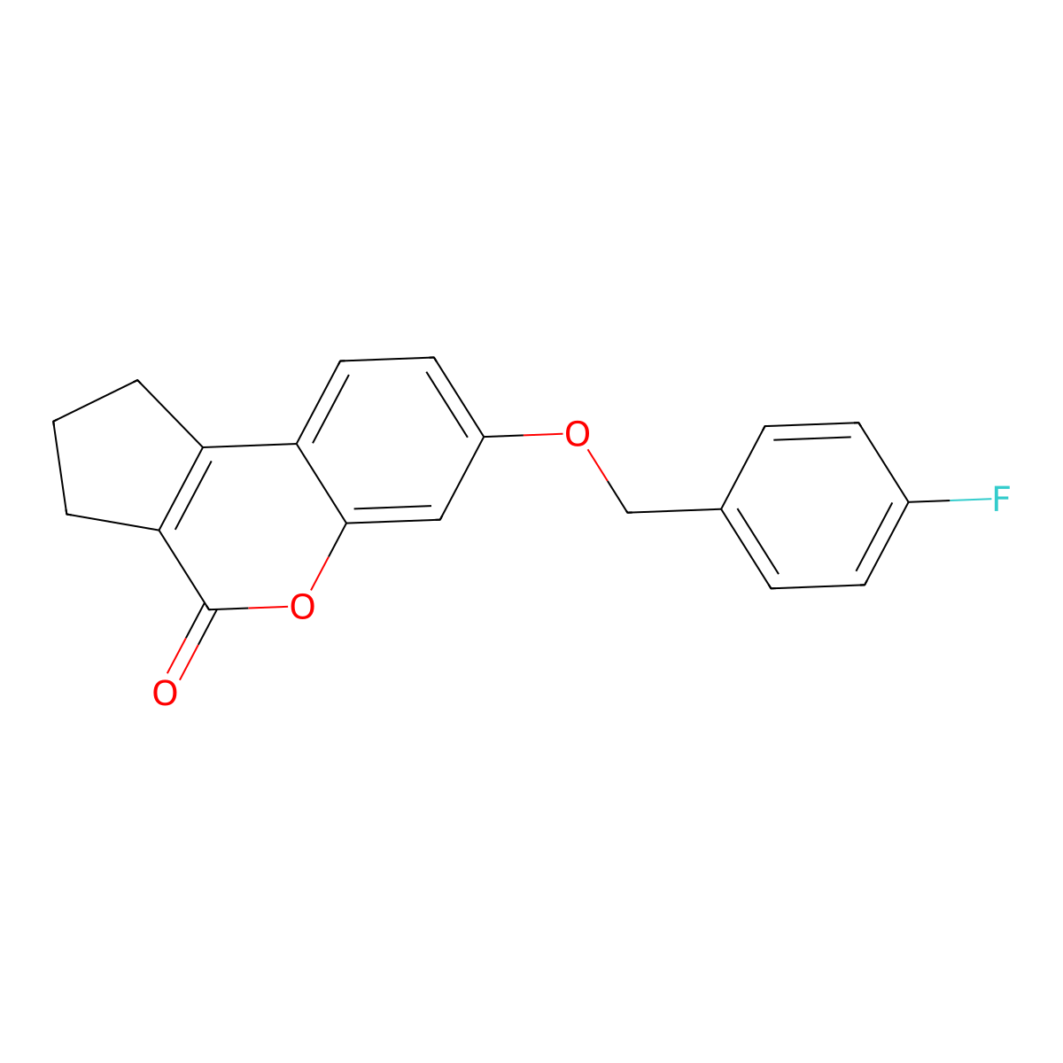 7-[(4-fluorobenzyl)oxy]-2,3-dihydrocyclopenta[c]chromen-4(1H)-one molecular structure, CAS 303134-61-4