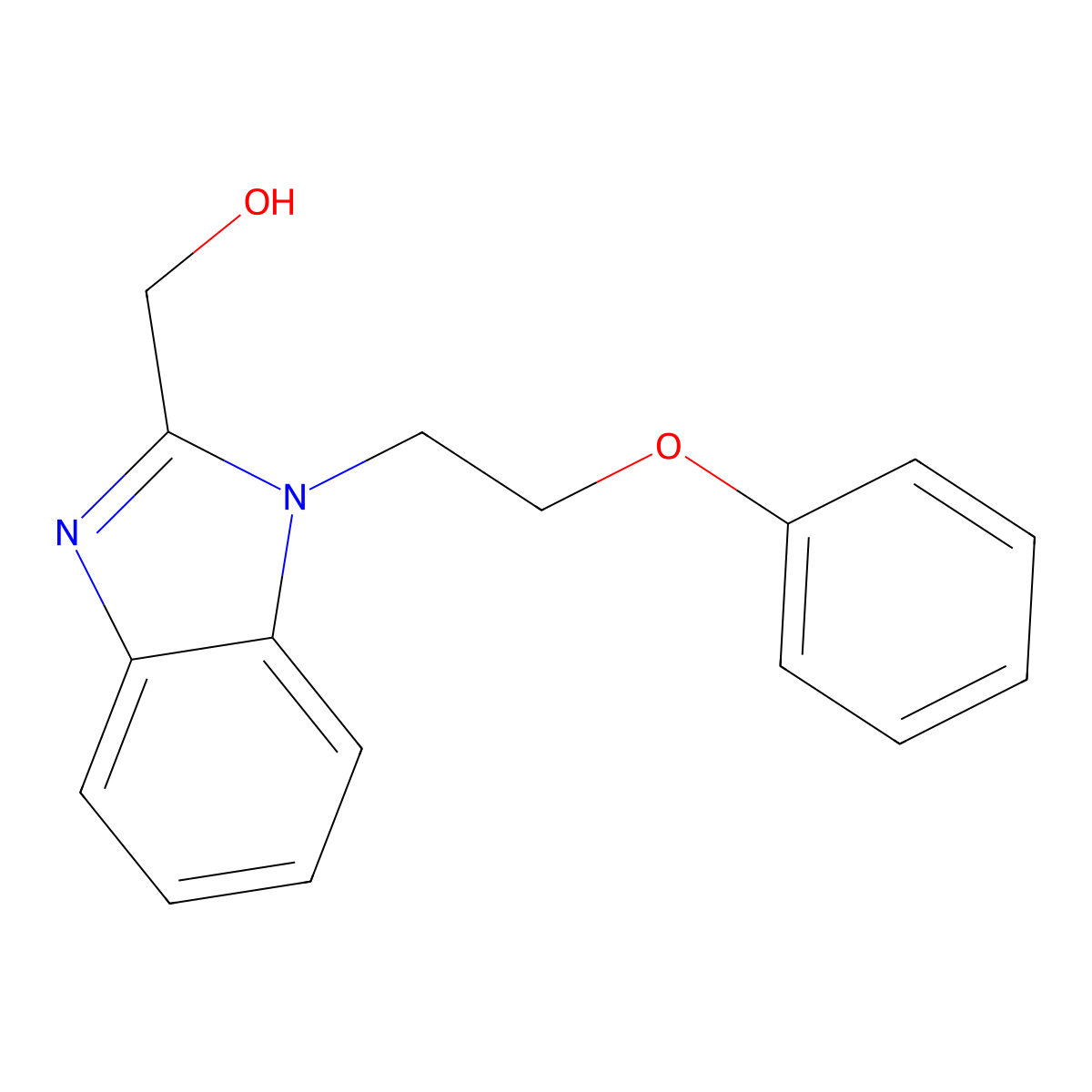 [1-(2-phenoxyethyl)-1H-benzimidazol-2-yl]methanol molecular structure, CAS 303134-84-1