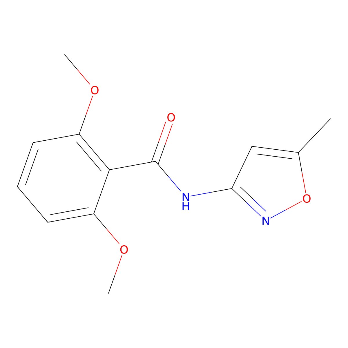 2,6-dimethoxy-N-(5-methyl-1,2-oxazol-3-yl)benzamide molecular structure, CAS 303134-89-6