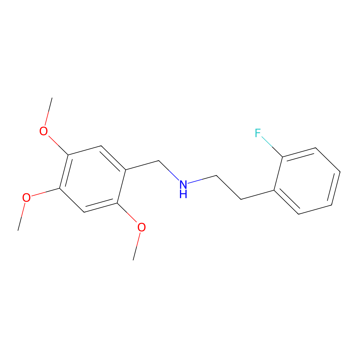 2-(2-fluorophenyl)-N-(2,4,5-trimethoxybenzyl)ethanamine molecular structure, CAS 303135-57-1