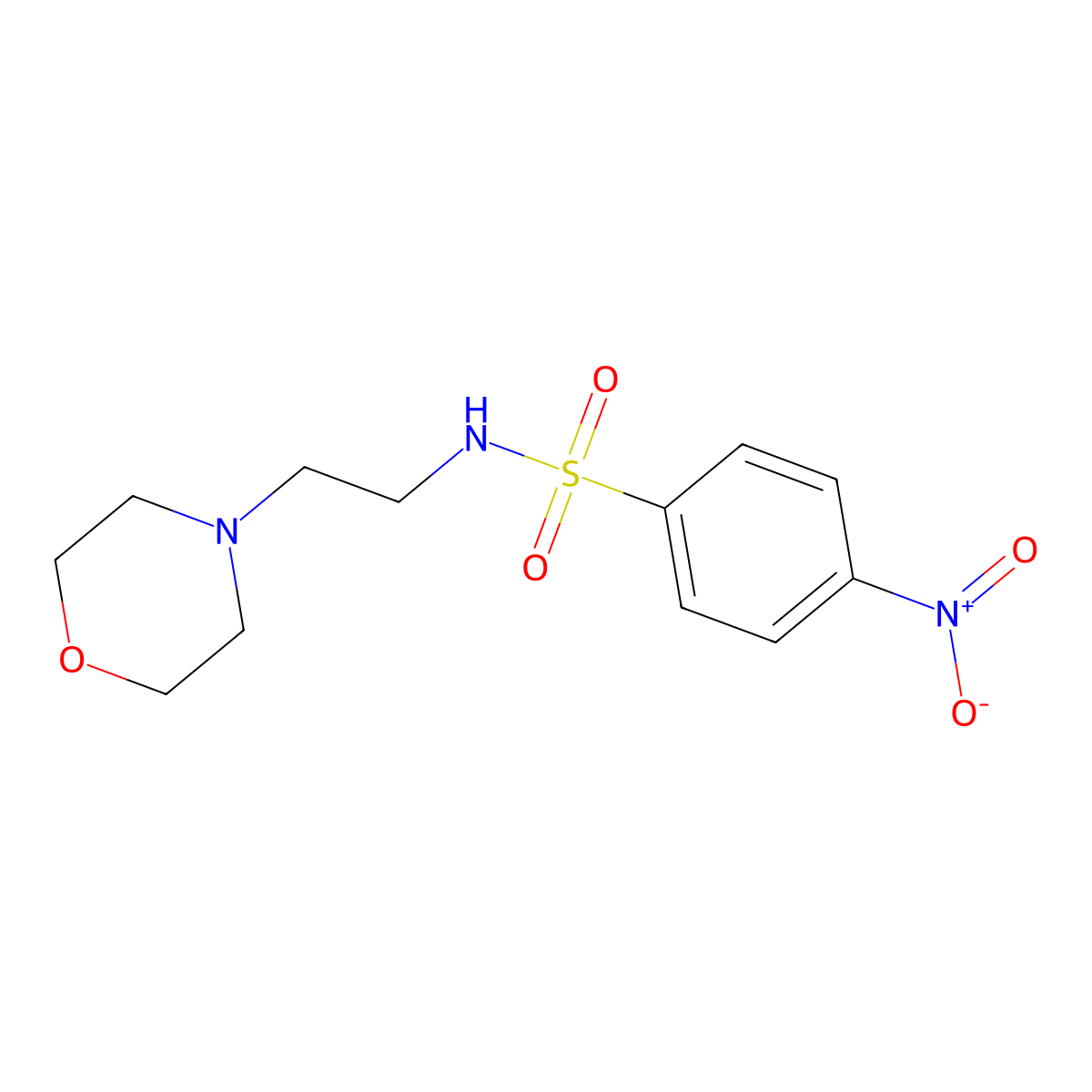 N-(2-Morpholin-4-yl-ethyl)-4-nitro-benzenesulfonamide molecular structure, CAS 303136-12-1