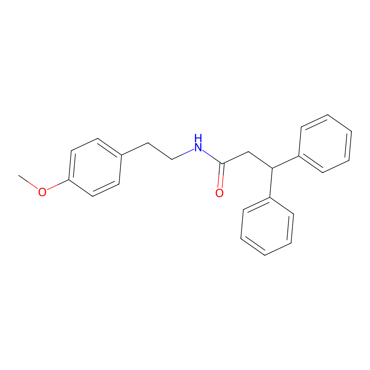 N-[2-(4-methoxyphenyl)ethyl]-3,3-diphenylpropanamide molecular structure, CAS 303137-57-7