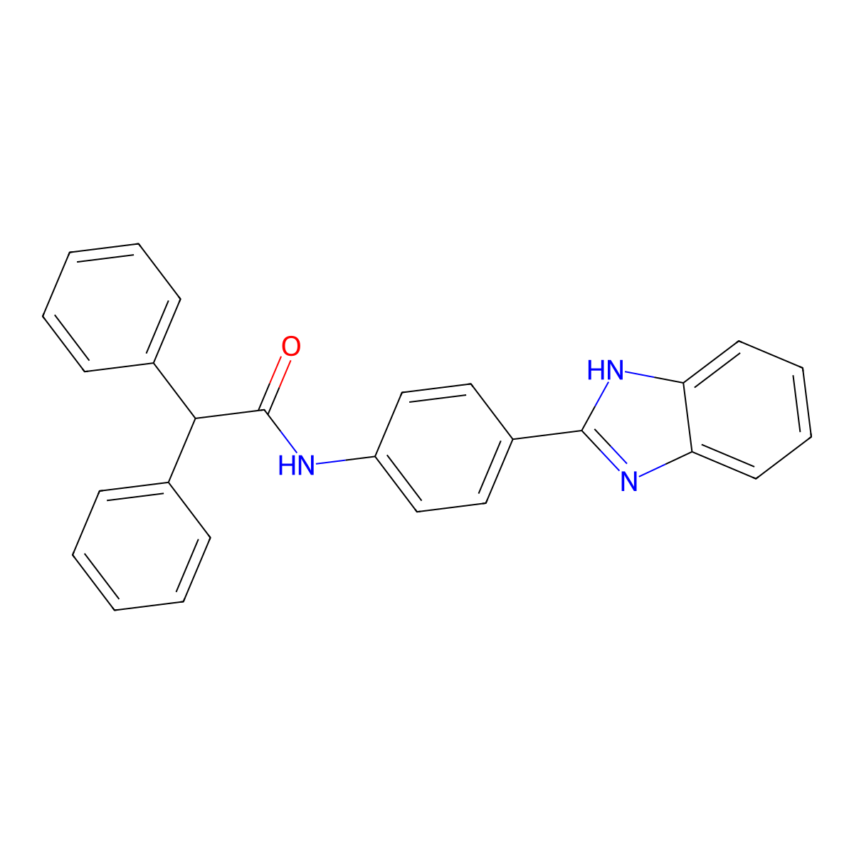 N-[4-(1H-benzimidazol-2-yl)phenyl]-2,2-diphenylacetamide molecular structure, CAS 303138-81-0