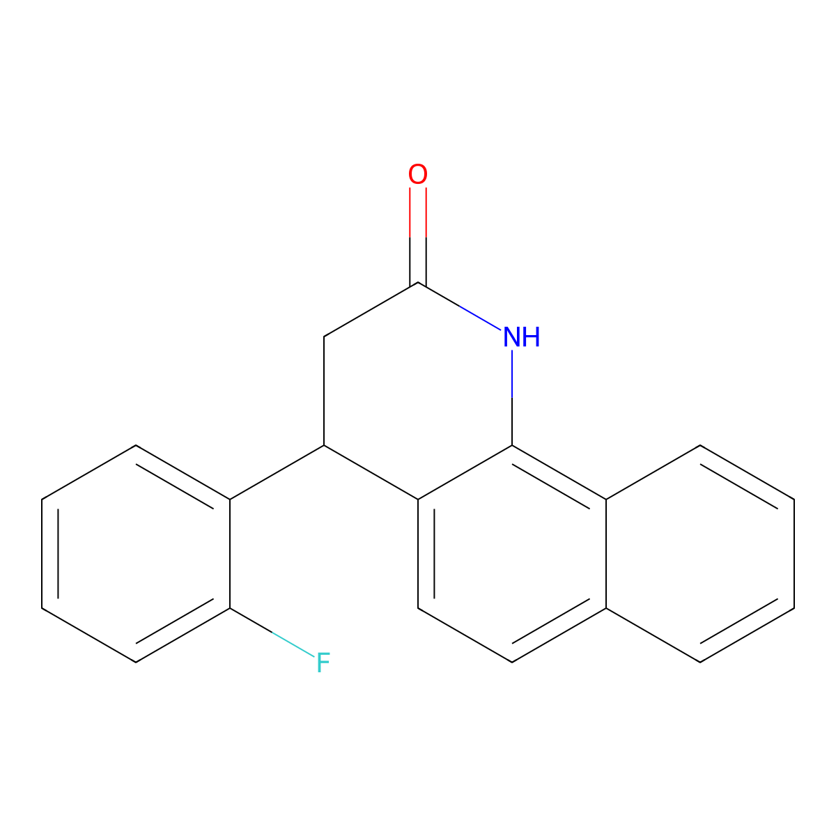 4-(2-Fluorophenyl)-3,4-dihydrobenzo[h]quinolin-2(1H)-one molecular structure, CAS 303139-25-5