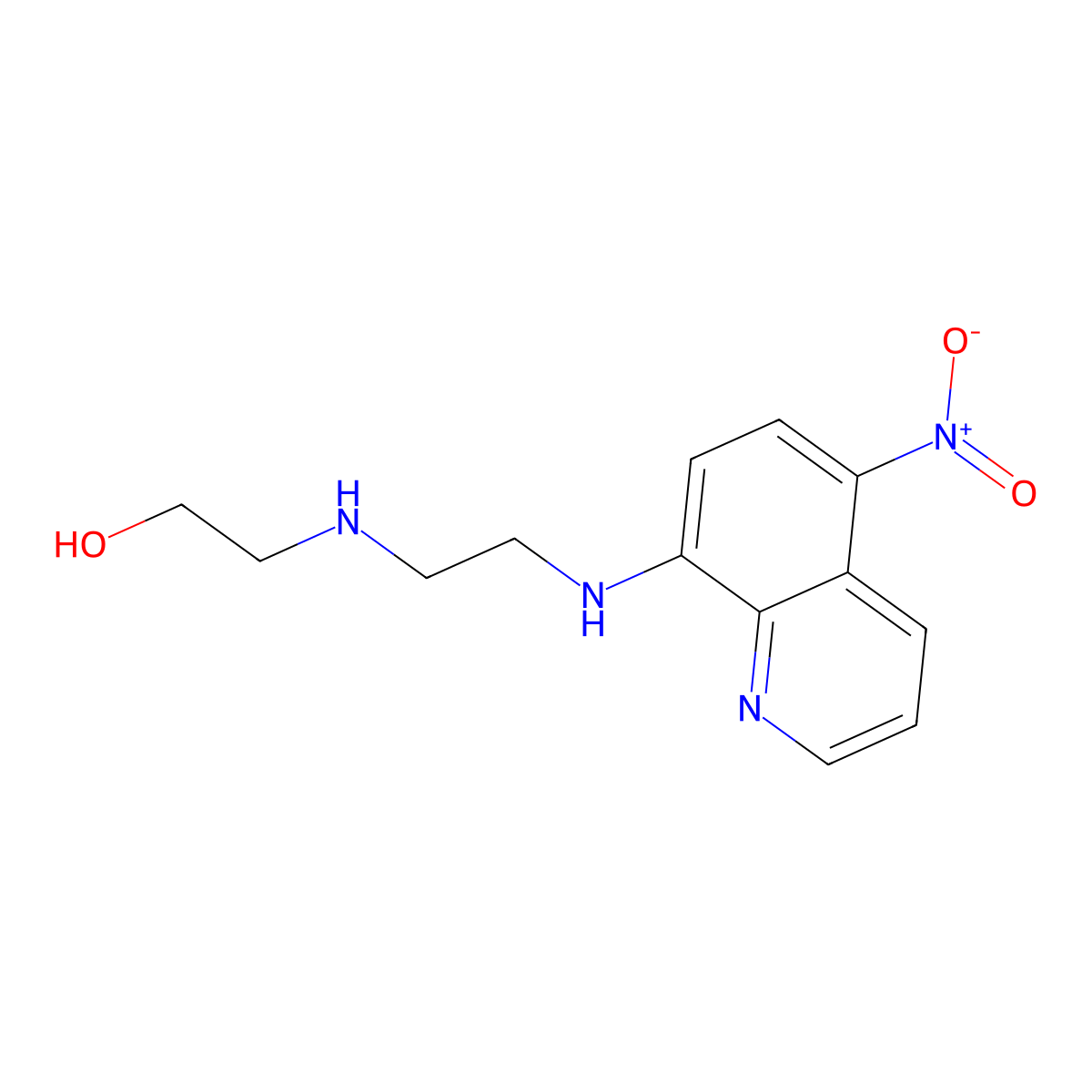 2-({2-[(5-Nitroquinolin-8-yl)amino]ethyl}amino)ethanol molecular structure, CAS 303139-69-7