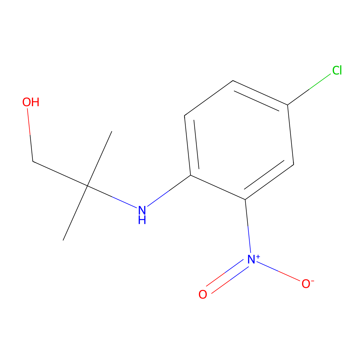 2-[(4-Chloro-2-nitrophenyl)amino]-2-methylpropan-1-ol molecular structure, CAS 303139-71-1