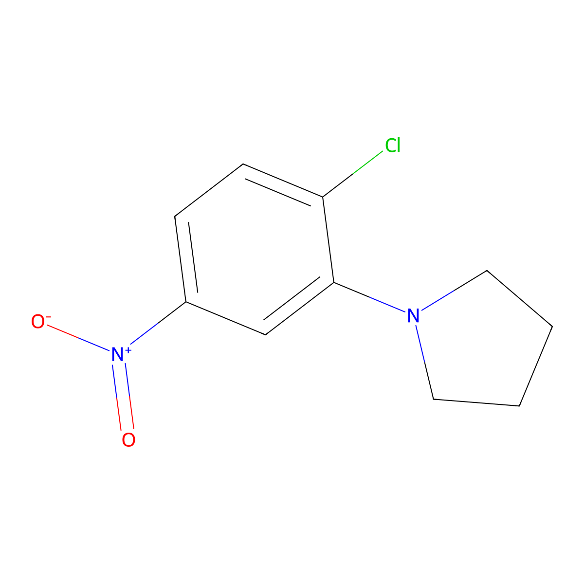 1-(2-Chloro-5-nitrophenyl)pyrrolidine molecular structure, CAS 303139-75-5