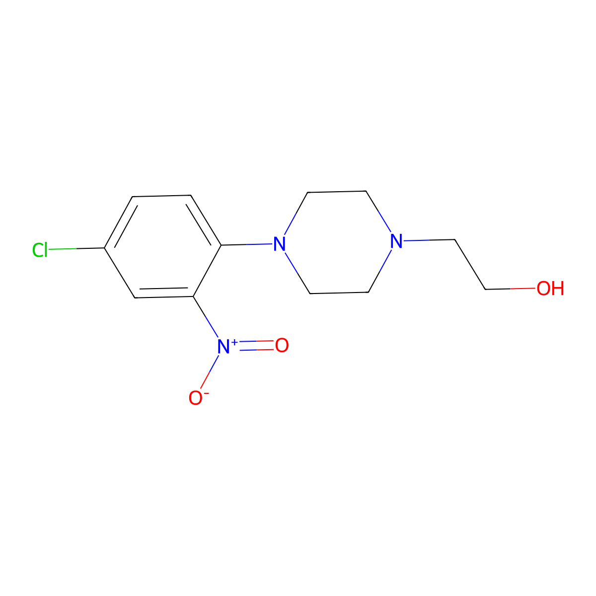 2-[4-(4-Chloro-2-nitrophenyl)piperazin-1-yl]ethanol molecular structure, CAS 303139-77-7