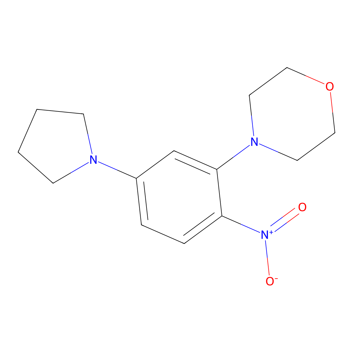 4-(2-Nitro-5-pyrrolidin-1-ylphenyl)morpholine molecular structure, CAS 303139-84-6