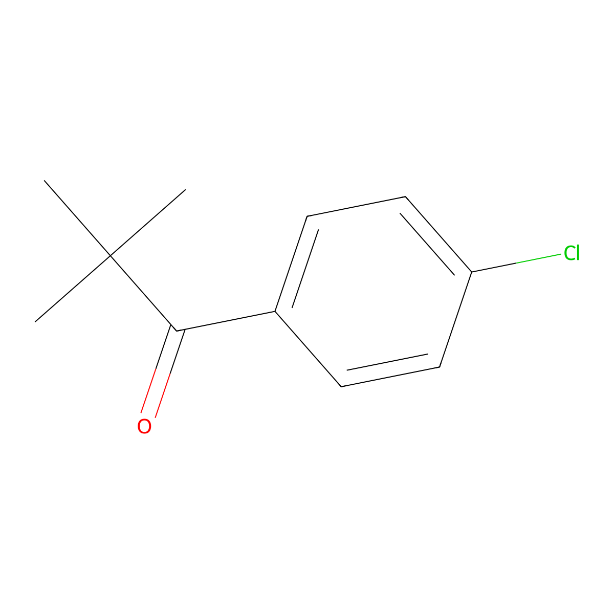 1-(4-Chlorophenyl)-2,2-dimethylpropan-1-one molecular structure, CAS 30314-42-2