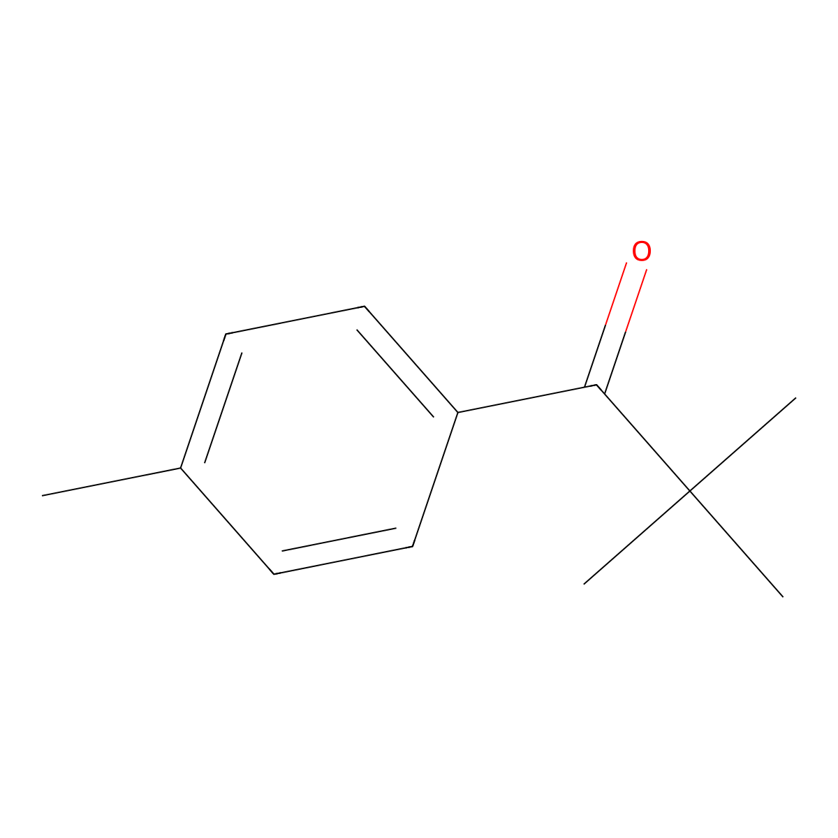 2,2-Dimethyl-1-(4-methylphenyl)-1-propanone molecular structure, CAS 30314-44-4