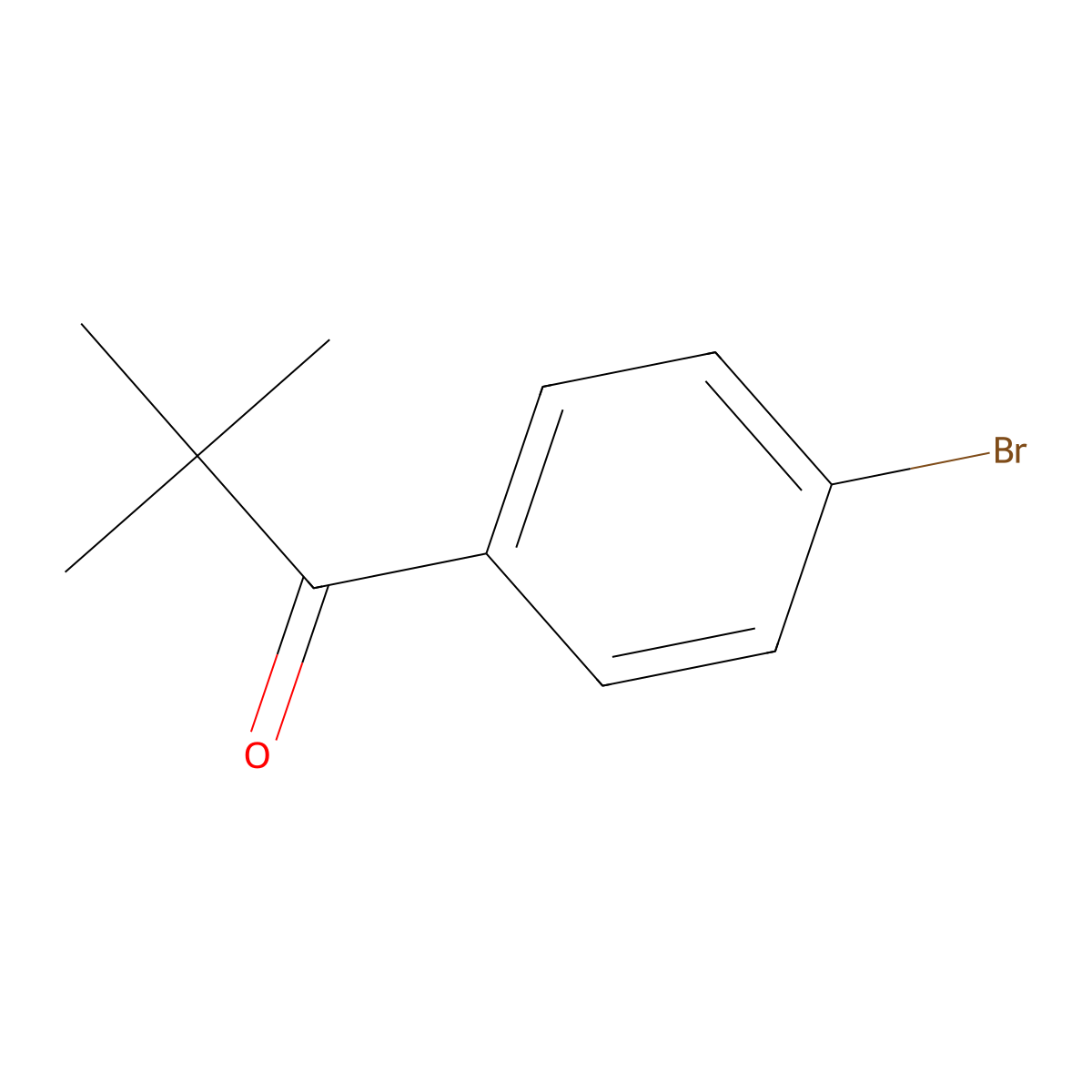 1-(4-Bromophenyl)-2,2-dimethylpropan-1-one molecular structure, CAS 30314-45-5