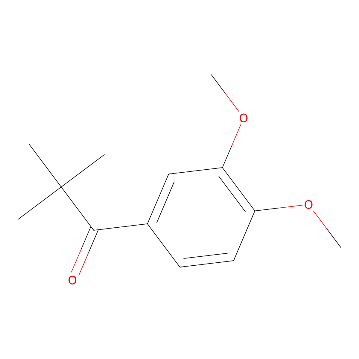 1-(3,4-Dimethoxyphenyl)-2,2-dimethyl-1-propanone molecular structure, CAS 30314-46-6